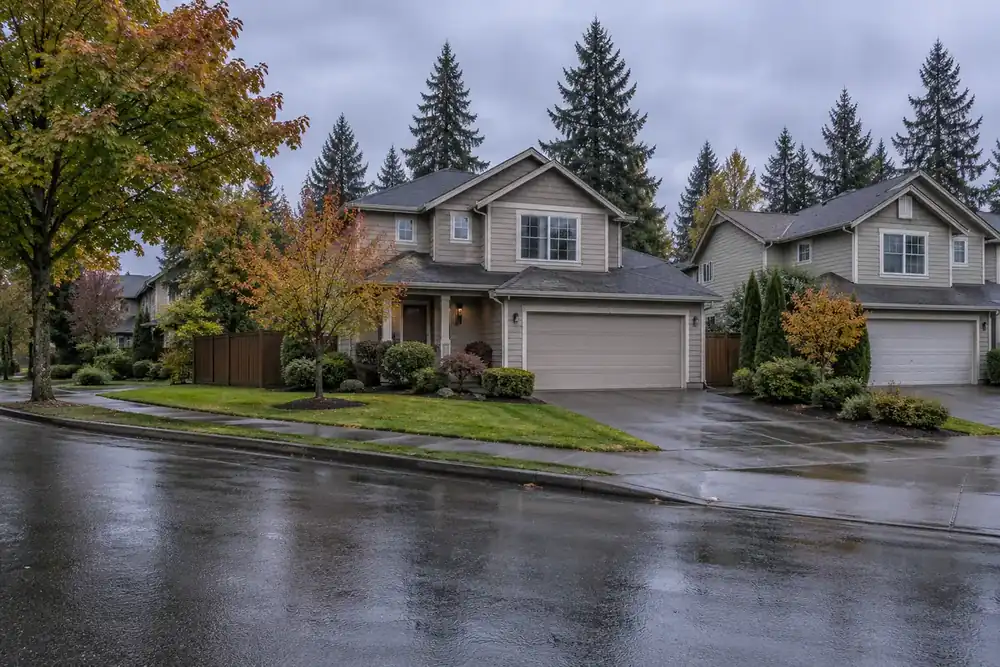 Illustration of a typical residential street in the Lakeland South, WA area